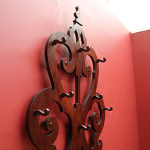 Load image into Gallery viewer, x SOLD Antique English Mahogany Coat Rack or Hall Tree, Umbrella Stand with Tin Liner. B11147
