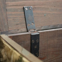 Load image into Gallery viewer, x SOLD Antique European Brass Storage Box with Handles, Blanket Box, Toy Box, Scuttle B11152
