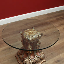 Load image into Gallery viewer, x SOLD Italian Florentine-style Coffee Table, Gilt Timber Pedestal Base with a Glass Top B10104
