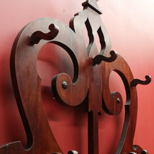 Load image into Gallery viewer, x SOLD Antique English Mahogany Coat Rack or Hall Tree, Umbrella Stand with Tin Liner. B11147
