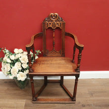 Load image into Gallery viewer, X Sold  Antique French Arm Chair, Gothic Church Chair in Walnut, Religious Library Chair B10849
