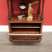 Load image into Gallery viewer, x SOLD Antique English Music Canterbury, Burr Walnut Inlay Lamp Cabinet, File Cupboard. B10053
