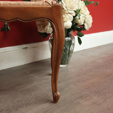 Load image into Gallery viewer, x SOLD Antique French Corner Chair French Oak and Rush Seat Conversation Armchair Chair. B9832
