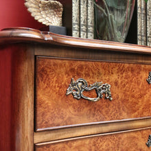 Load image into Gallery viewer, x SOLD Antique French Chest of Drawers Burr Walnut 2 Drawer Hall Foyer Cabinet Cupboard B10465
