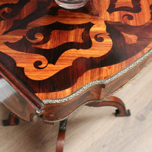 Load image into Gallery viewer, X SOLD Antique French Side Table, Lamp Table, Walnut and Brass Drop Side Sewing Table B10646
