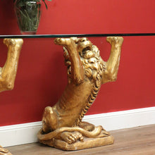 Load image into Gallery viewer, x SOLD Vintage Italian Gilt Lion Pedestal Hall Table, Console Table, Sofa or Side Table B10993
