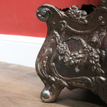 Load image into Gallery viewer, x SOLD Antique French Cast Iron Jardinière, Planter, Plant Stand, Kindling Holder B11035
