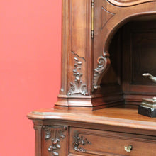 Load image into Gallery viewer, x SOLD Antique French Walnut 2 Section Carved Buffet Bookcase Display China Cabinet. B11915
