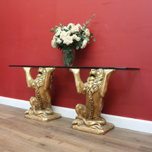 Load image into Gallery viewer, x SOLD Vintage Italian Gilt Lion Pedestal Hall Table, Console Table, Sofa or Side Table B10993
