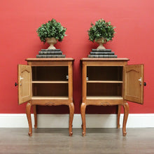 Load image into Gallery viewer, x SOLD Pair of Vintage French Oak Bedside Tables, Lamp Tables, Side or Hall Cabinets B10298
