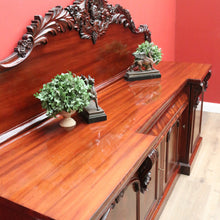 Load image into Gallery viewer, x SOLD Australia Cedar Breakfront Sideboard Cabinet with Carved Backboard B10714
