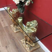 Load image into Gallery viewer, x SOLD Vintage Italian Gilt Lion Pedestal Hall Table, Console Table, Sofa or Side Table B10993
