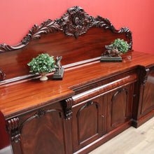 Load image into Gallery viewer, x SOLD Australia Cedar Breakfront Sideboard Cabinet with Carved Backboard B10714
