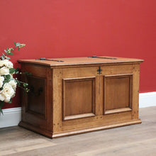 Load image into Gallery viewer, x SOLD Vintage French Trunk Coffer Coffee Table, Chest. Wrought Iron Handle Blanket Box B10642

