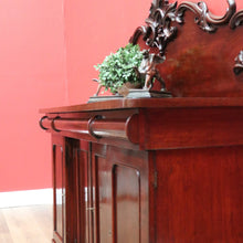 Load image into Gallery viewer, x SOLD Antique English Mahogany Sideboard, Inverted Breakfront Sideboard Buffet Cabinet B10734
