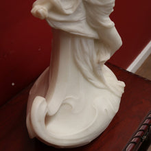 Load image into Gallery viewer, x SOLD Antique Alabaster Statue Maiden, Greek God and Calla Lilies. Art Nouveau c1925. B11288
