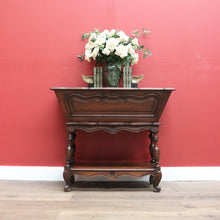 Load image into Gallery viewer, Vintage French Oak Drop/Fall Front Kneading Trough Hallway Table Cabinet Stand B10703
