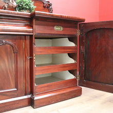 Load image into Gallery viewer, x SOLD Australia Cedar Breakfront Sideboard Cabinet with Carved Backboard B10714
