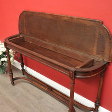 Load image into Gallery viewer, x SOLD Antique Hall Table, French Oak Lift Lid Narrow Sofa Table, Hall Foyer Table B10510
