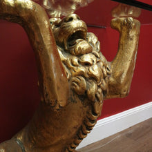 Load image into Gallery viewer, x SOLD Vintage Italian Gilt Lion Pedestal Hall Table, Console Table, Sofa or Side Table B10993
