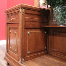 Load image into Gallery viewer, Antique French Dressing Table, Twin Pedestal Marble and Mirror Dressing Table B10848
