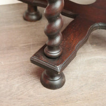 Load image into Gallery viewer, x SOLD Antique Lamp Table, Antique French Oak Spiral Leg, Cross Stretcher Side Table. B10230
