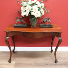 Load image into Gallery viewer, x SOLD Antique English Sofa Table, Hall Table Single Drawer to Apron Lounge Room Table B10667
