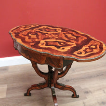 Load image into Gallery viewer, X SOLD Antique French Side Table, Lamp Table, Walnut and Brass Drop Side Sewing Table B10646
