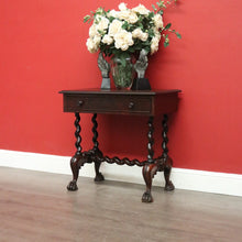 Load image into Gallery viewer, x SOLD Antique English Mahogany Hall Table, Side Table, Single Drawer Hall Table, Desk. B10055
