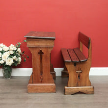 Load image into Gallery viewer, x SOLD Antique French Marriage Celebrant Desk and Bench Seat Wedding Desk and Chair Set B10140
