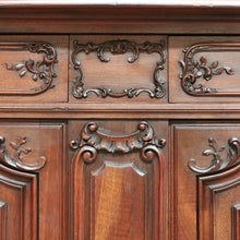 Load image into Gallery viewer, x SOLD Antique French Walnut 2 Section Carved Buffet Bookcase Display China Cabinet. B11915
