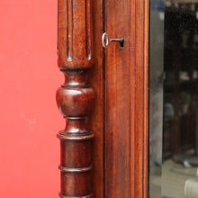 Load image into Gallery viewer, x SOLD Antique French Bookcase China Cabinet, Antique Walnut Glass Door Hall Cupboard. B10250
