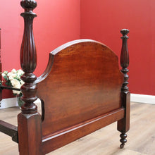 Load image into Gallery viewer, x SOLD Antique Australian Cedar Single Carved Bed, Head, Foot and rails B10732
