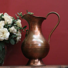 Load image into Gallery viewer, Antique French Copper Jug, Water pitcher, Water Bucket, Flower Holder or Vase B10626
