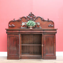 Load image into Gallery viewer, x SOLD Antique English Mahogany Sideboard, Inverted Breakfront Sideboard Buffet Cabinet B10734
