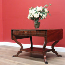 Load image into Gallery viewer, x SOLD Antique English Centre Table, Large Lamp or Side Table, Cushion Drawer Desk B10740

