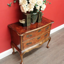 Load image into Gallery viewer, x SOLD Antique French Chest of Drawers Burr Walnut 2 Drawer Hall Foyer Cabinet Cupboard B10465
