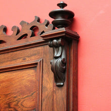 Load image into Gallery viewer, x SOLD Antique English Rosewood Sideboard Fretwork Backboard and Doors Twin Pedestals. B9851
