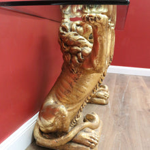 Load image into Gallery viewer, x SOLD Vintage Italian Gilt Lion Pedestal Hall Table, Console Table, Sofa or Side Table B10993
