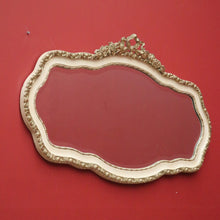 Load image into Gallery viewer, x SOLD Vintage Italian Mirror, Cream and Gilt Trim Wall Mirror, Bevelled Edge Mirror B11053
