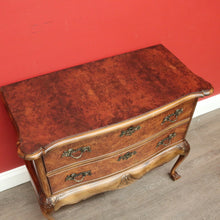 Load image into Gallery viewer, x SOLD Antique French Chest of Drawers Burr Walnut 2 Drawer Hall Foyer Cabinet Cupboard B10465
