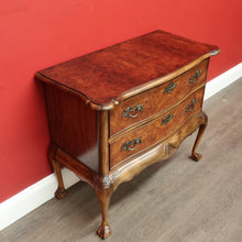 Load image into Gallery viewer, x SOLD Antique French Chest of Drawers Burr Walnut 2 Drawer Hall Foyer Cabinet Cupboard B10465
