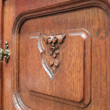 Load image into Gallery viewer, x SOLD Antique French Bedside Cabinet, French Oak and Marble Top Bedside Tables B10554
