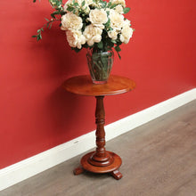 Load image into Gallery viewer, x SOLD Antique English Walnut Wine Table, Antique Circular Lamp or Pedestal Side Table. B9742
