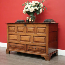 Load image into Gallery viewer, x SOLD Antique French Coffer, Oak Trunk Blanket Box. Chest of Drawers Trunk Linen Chest. B10190
