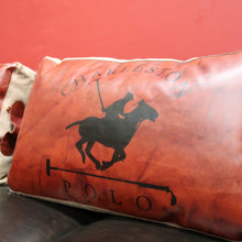 Load image into Gallery viewer, x SOLD Vintage Charleston Polo Cushions, Lounge Cushion, Pillows, Leather and Cushions B11208

