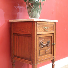 Load image into Gallery viewer, x SOLD Antique French Bedside Cabinet, Bedside Table, Antique French Oak Lamp Table B10893
