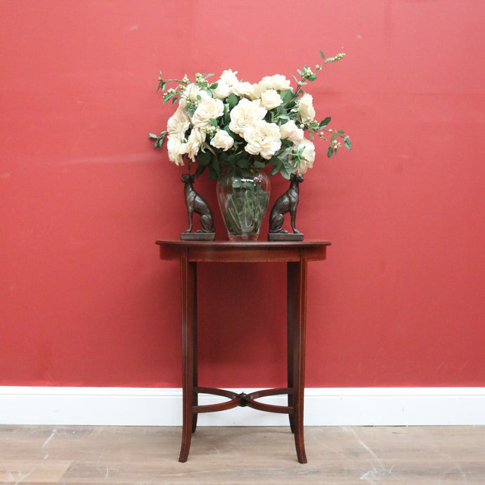Antique English Mahogany Side Table, Wine Table Lamp Table with Cross Stretcher B11100