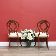Load image into Gallery viewer, x SOLD Set of 2 Antique English Hall Chairs, Pair of Antique Walnut Sofa Bed room Chair B10671
