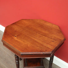 Load image into Gallery viewer, x SOLD Antique English Occasional Table, Antique Walnut Octagonal Side Table Lamp Table. B9695
